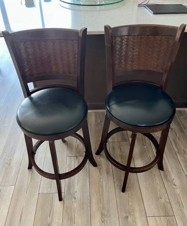 Beautiful Solid Wood Counter Chair Set 1
