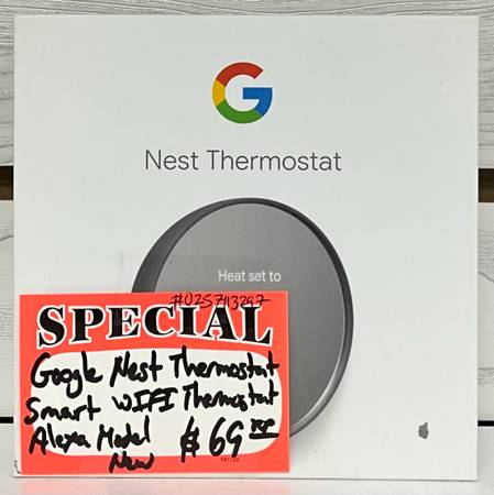 Google Nest Thermostat Smart WiFi Thermostat Alexa Model New 1