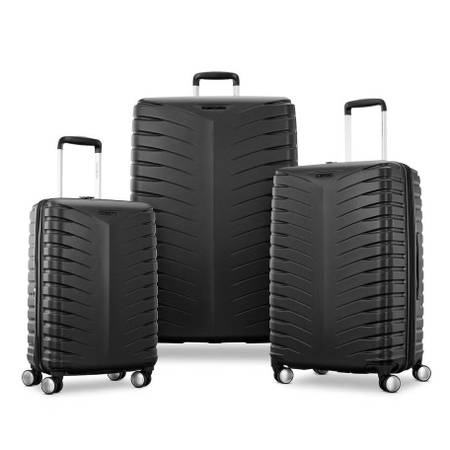 Samsonite 3 piece luggage set black gray silver graphite 1