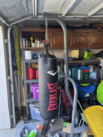 Everlast HEavy Punching Bag and Stand 1