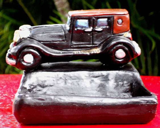 ROLLS ROYCE DECORATED ASHTRAY - HAND CONSTRUCTED!! 1