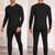 New Men's Thermal Base Layer Underwear Top Bottom Set Medium Black 1 thumbnail