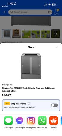 EcoFlex Vertical Reptile Enclosure -$250 or TRADE 1