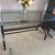 Beveled Glass Top Table with Metal Base 1 thumbnail