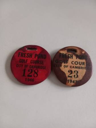 2 Antique Golf Badges 1