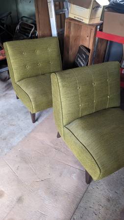 Mid Century Modern slipper chairs 1