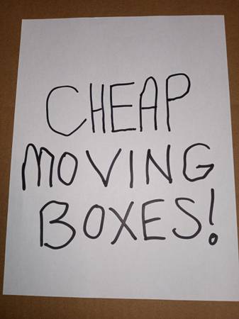 Cheap moving boxes. 1