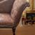 French italian md vintage imp wood chenille silk lounge chaise chair 4 thumbnail