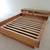 Solid Oak Platform Bed with Oak Headboard Storage 4 thumbnail