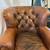 Restoration Hardware Churchill Brown Leather Chair Club Library Lounge 4 thumbnail