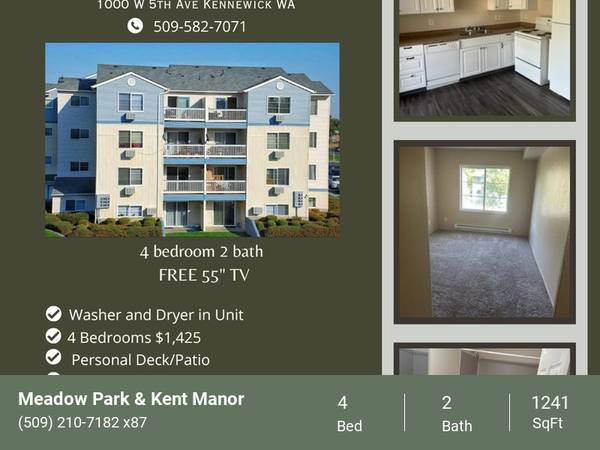$1,425 / 4br - 1241ft2 - Exclusive 4 BR/2 BA Gem with Easy Access to Parks (Kennewick)63941690191875120