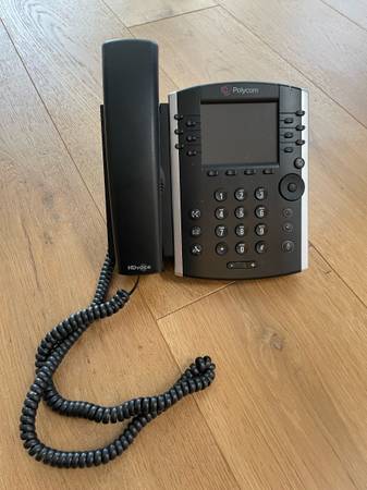 Polycom VVX 411 VOIP Business Phone 2201-48450-001 w/ AC Adapter + Network Cable 1