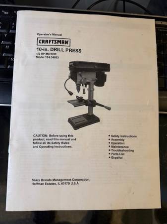 Craftsman 10 inch Drill Press 1