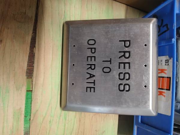 1- STAINLESS STEEL HANDICAP PUSH SWITCH PLATE 1