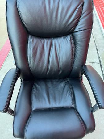 Black Leather office chair 1