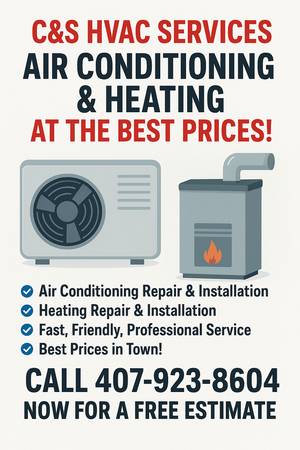 🔥 C&S HVAC Services – Air Conditioning & Heating at the Best Prices! 1