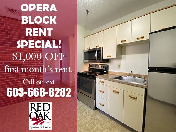 $1,853 / 2br - 1080ft2 - ¡$1000 DE DESCUENTO! Amplio apartamento de 2 habitaciones - Bloque histórico de la Ópera - Admite gatos (30 Hanover St. Manchester)63656262633217120
