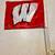 Wisconsin Badgers (2) NCAA Car Flag "NEW" Rico Industries ~ (2) sets! 3 thumbnail