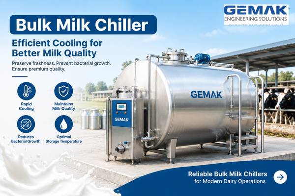 Bulk Milk Chiller for Efficient Milk Cooling & Storage | GEMAK Enginee 1