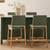 Set of 6 Article Nosh Counter Stools - Oak And Ratine Green 6 thumbnail
