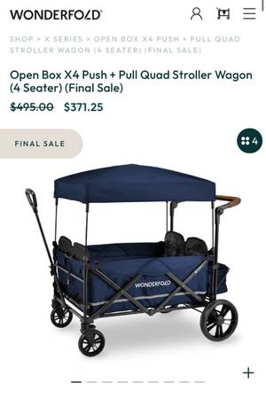 Pull Quad Stroller Wagon (4 Seater) 1