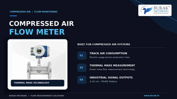 Thermal Mass Flow Meter for Compressor Air Systems 1
