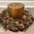 4-pc. Winter Table Centerpiece, Pinecone Evergreen Wreath, Lg. Candles 2 thumbnail