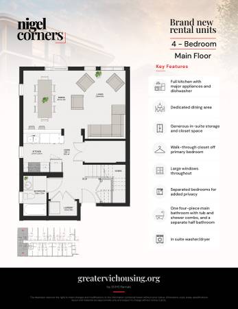 4 Beds 2 Baths Apartment 3