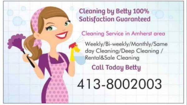 AMHERST ⭐️🧽🧹-- CLEANING SERVICE 🏠🏢BY BETTY 🚽🛁🧽 ⭐ 1