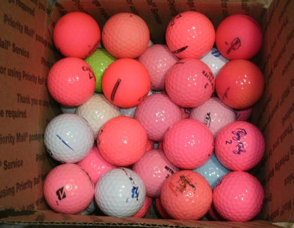 Lady golf balls 1