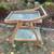 Vintage teak and glass patio serving cart 6 thumbnail