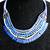 Spectacular! Artisan made Blue Beaded Cleopatra Necklace 1 thumbnail