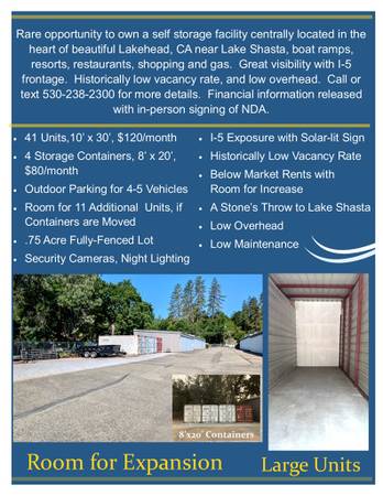 $675,000 Lakehead Self Storage (Lakeshore Dr, Lakehead)63972527896579121