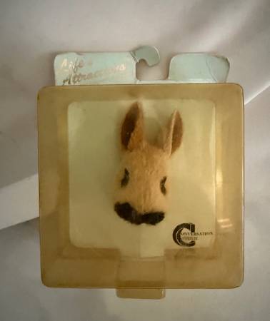 Brown Rabbit Fur Refrigerator Magnet by Conversation Concepts - NOS 1