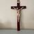 29” wood cross crucifix chalkware ?? corpus jesus christ INRI plaque 2 thumbnail