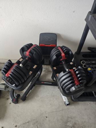 Bowflex selectech dumbells stand bench lot 1