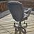 Grey office chair with wheels 3 thumbnail