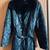 Women's Quilted Coat Black With Real Blue Fox Fur Collar Size 14 1 thumbnail