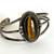 VTG. Navajo Sterling Silver 3 Band Tigers Eye Cuff Bracelet 34.8 Grams 5 thumbnail