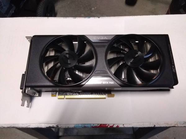 Video Graphics Card EVGA GeForce GTX 760 GPU 1