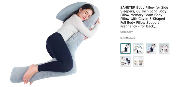 Almohada de cuerpo completo - $50 (Bellingham)63435861763713121