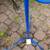 EARLY VINTAGE Blue Painted Wrought Iron Free Standing Sign Board Frame 6 thumbnail