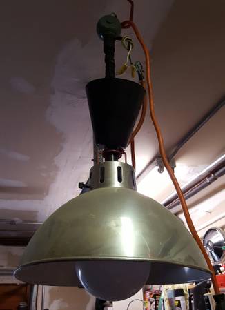 Chrome Ceiling Light with large round bulb 1