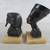 Egyptian King Tut & Queen Nefertiti Vtg Bronze Busts On Marble Base 4 thumbnail