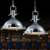 NEW Industrial Nautical Chrome Chandelier Light Fixture 15.75"W 1 thumbnail