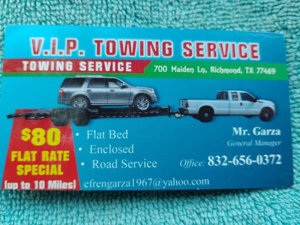 Towing service in Houston,Waco,Richmond and Rosenberg $6 1
