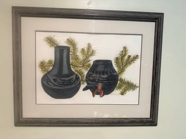 MAKE AN OFFER - Framed Watercolor Painting by Mela Garcia 1