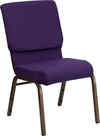 HERCULES Series 18.5''W Stacking Chair in Royal Purple Fabric 1