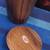Mid Century Modern Vermillion Ice Bucket Walnut wood 5 thumbnail