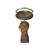 Antique Ceramic Horse Head Brass Top 28" Ashtray Stand with Handle 3 thumbnail